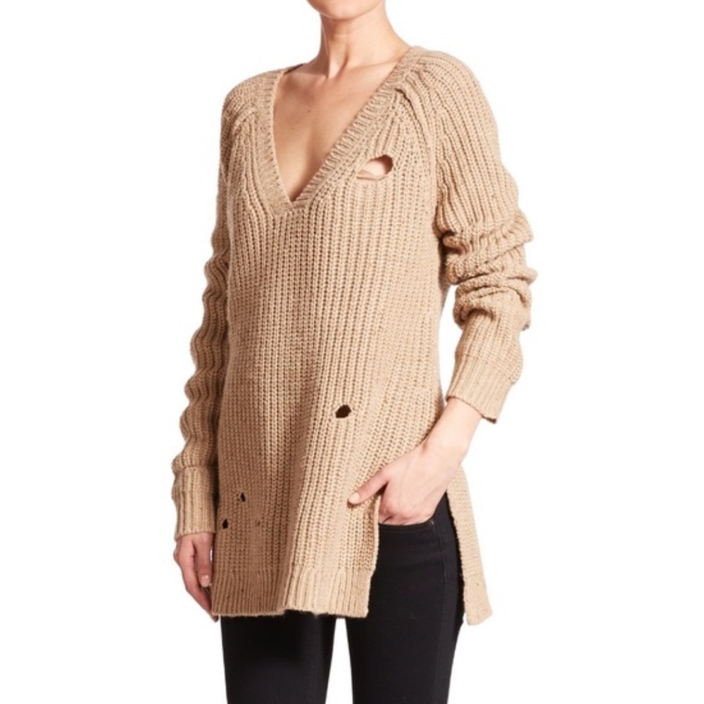 WILDFOX knit distressed sweater